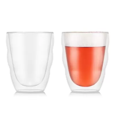 Bodum Pilatus Double Wall Glass Medium 350ml | Set of 2