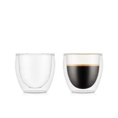 Bodum Pavina Double Wall Glass Extra Small 80ml | Set of 2