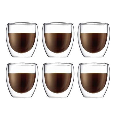 Bodum Pavina Double Wall Glass Small 250ml | Set of 6