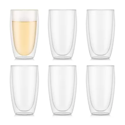 Bodum Pavina Double Wall Glass Large 450ml | Set of 6