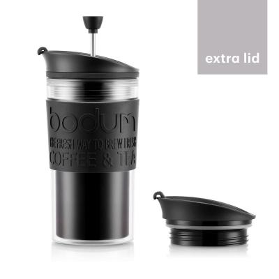 Bodum Travel Press Set Coffee Maker with Extra Lid Black | 350ml