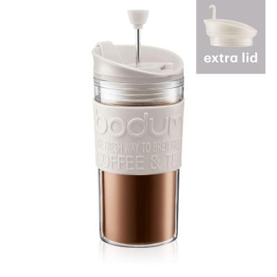 Bodum Travel Press Set Coffee Maker with Extra Lid White | 350ml