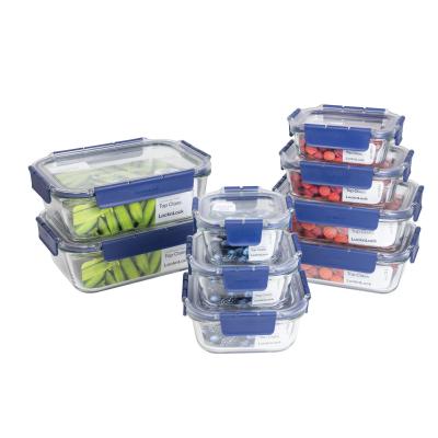 Lock & Lock Top Class Glass Container Set | 9 Piece
