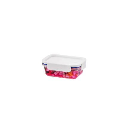 Lock & Lock Clear Glass Rectangle Container White | 160ml