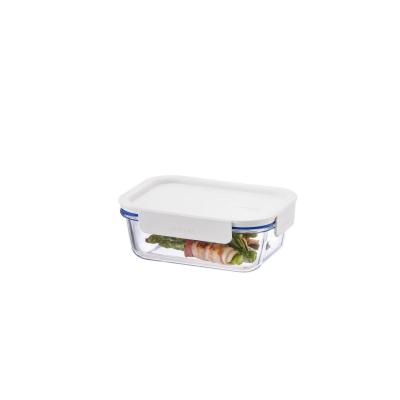 Lock & Lock Clear Glass Rectangle Container White | 630ml