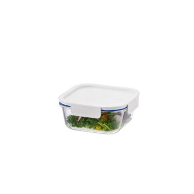 Lock & Lock Clear Glass Square Container White | 750ml