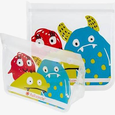 Full Circle Reusable Snack Bags Monster | Set of 2