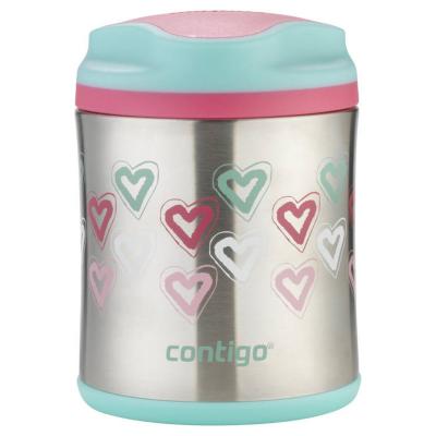 Contigo Kids Thermo Insulated Food Jar Flask 300ml | Hearts | Non-Skid Base