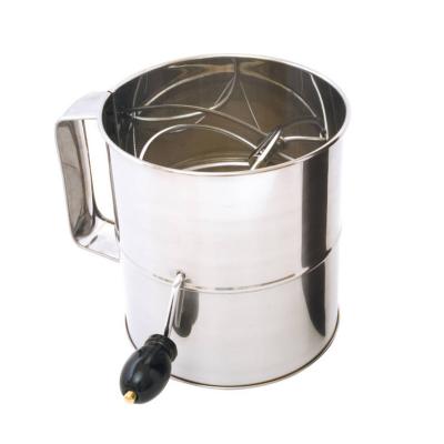 Cuisena 8 Cup Large Flour Sifter | Crank Handle