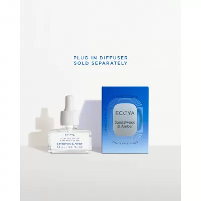 Ecoya Plug-In Diffuser Fragrance Flask 24ml | Sandalwood & Amber