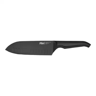 Furi Pro Jet Black East/West Santoku Knife | 17cm