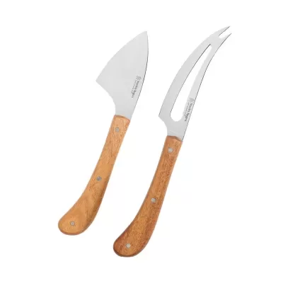 Stanley Rogers Pistol Grip Acacia Cheese Knife Set | 2 Piece