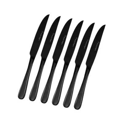 Stanley Rogers Albany Onyx Steak Knives Set | 6 Piece