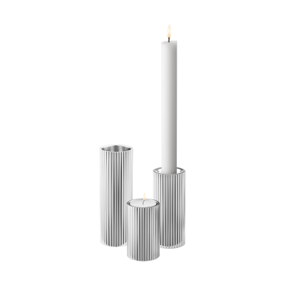 Georg Jensen Bernadotte Tealight/Taper Candle Holder S/M/L | 3 Piece