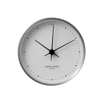 Georg Jensen Koppel Wall Clock 22cm with White Dial | Stainless Steel