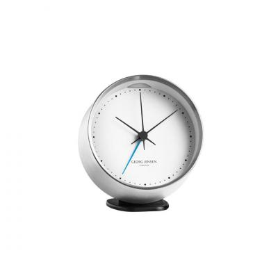 Georg Jensen Koppel Clock 10cm with Alarm and Holder | White