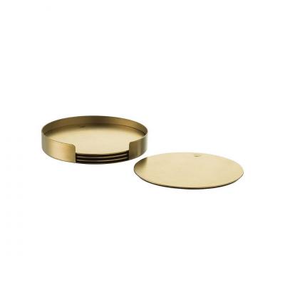 Orrefors Peak Coaster with Holder | 4 Piece