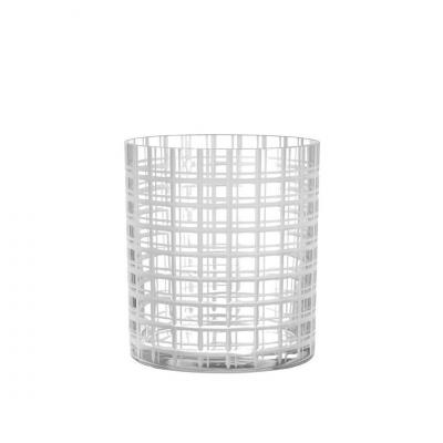 Orrefors Cut in Number Vase Checkers | 20cm
