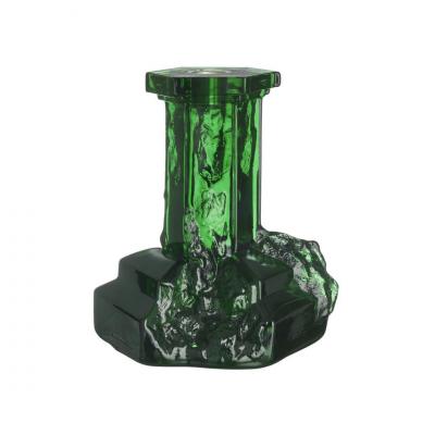 Kosta Boda Rocky Baroque Candle Holder Emerald Green | 17.5cm