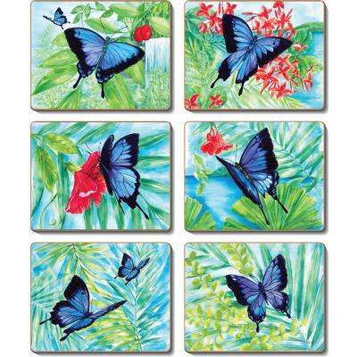 Cinnamon Ulysses Butterfly Cork Backed Placemats | Set of 6pcs  