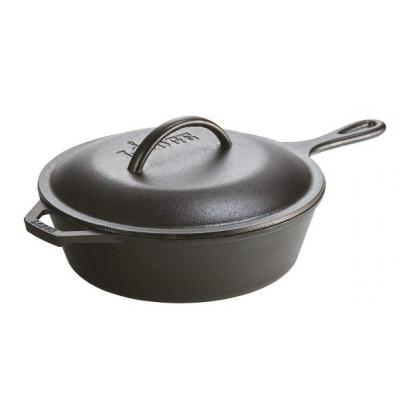 Lodge Cast Iron Covered Deep Skillet | 3.2 Quart