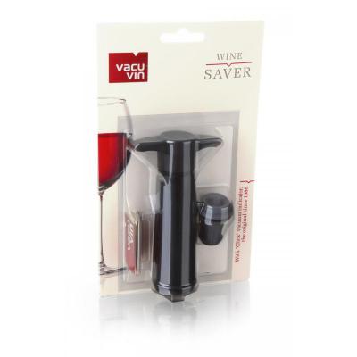 Vacu Vin Wine Saver Pack, Black ( Pump, 1 Wine Stopper)