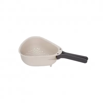 Joseph Joseph Droplet Colander Large with Folding Handle | Stone