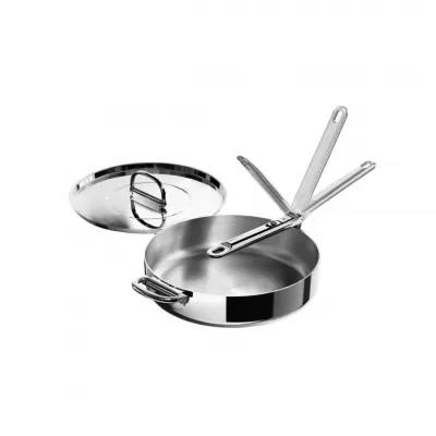 Joseph Joseph Space Stainless Steel Saute Pan with Lid | 28cm
