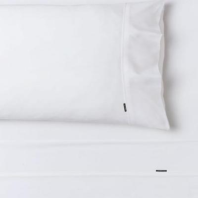 Linen House Nara Bamboo Cotton 400TC Sheet Set | Double | White
