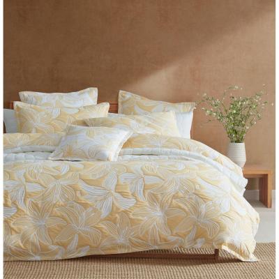 Platinum Grace Mustard Quilt Cover Set | King Bed