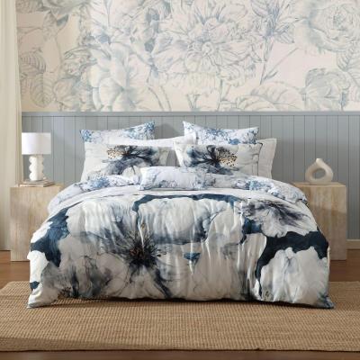 Logan & Mason Belle Steel Quilt Cover Set | King Bed