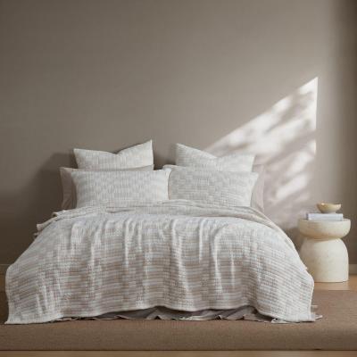 Platinum Module Stone Coverlet Set | Queen/King Bed