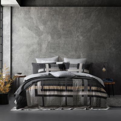 Logan & Mason Kori Charcoal Quilt Cover Set | King Bed