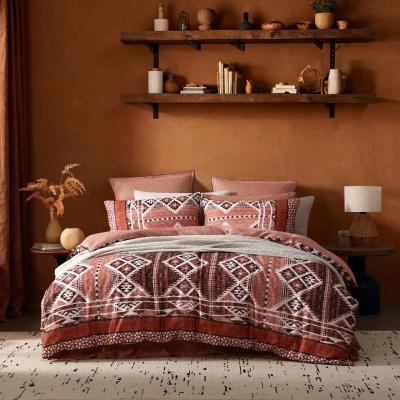 Logan & Mason Sekani Rust Quilt Cover Set | King Bed