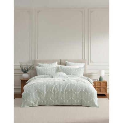 Private Collection Monsera Sage Quilt Cover Set | King Bed