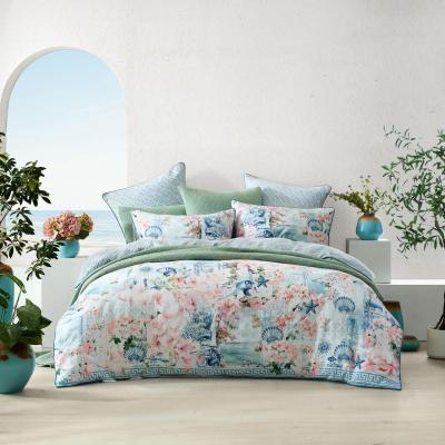 Logan & Mason Delia Blue Quilt Cover Set | Queen Bed