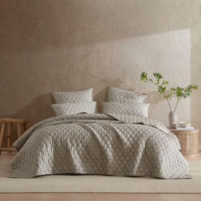 Logan & Mason Blair Taupe Coverlet Set | Queen/King Bed