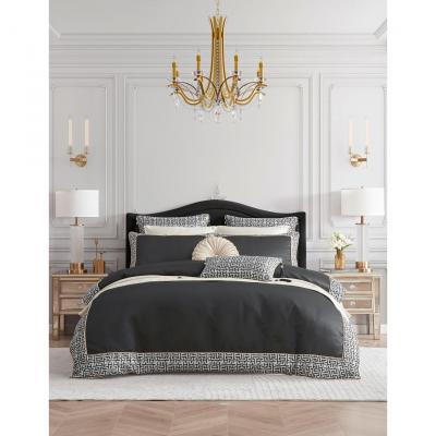 Davinci Tywin Black Quilt Cover Set | Super King Bed