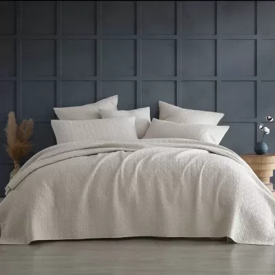 Platinum Kayo Linen Coverlet | Single/Double Bed