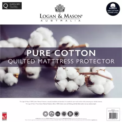 Logan & Mason Quilted Cotton Mattress Protector | Long Single Bed