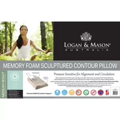 Logan & Mason Sculptured Contour Memory Foam Pillow
