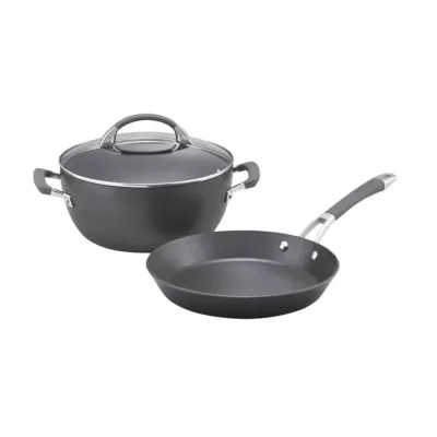 Anolon Endurance+ Nonstick Induction French Skillet 26cm & Covered Casserole 26cm/5.2L