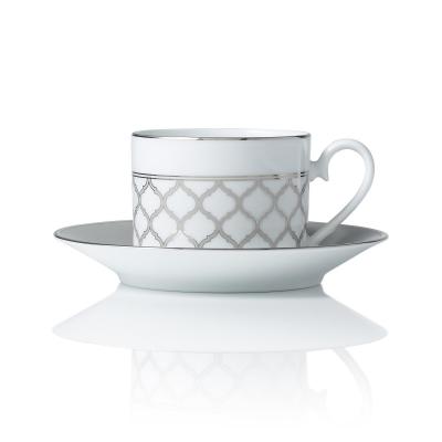 Noritake Eternal Palace Platinum Cup 225ml & Saucer