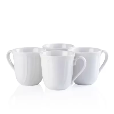 Noritake Baroque White Mug 325ml | 4 Piece