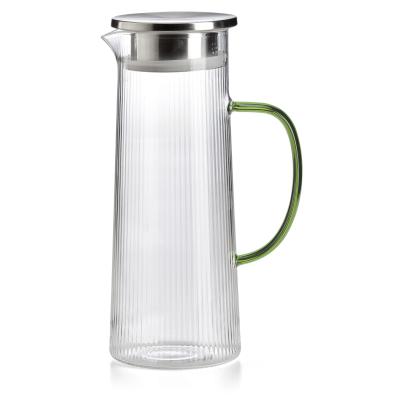 Noritake IVV Narciso Pleated Water Jug Green Handle | 1.1L