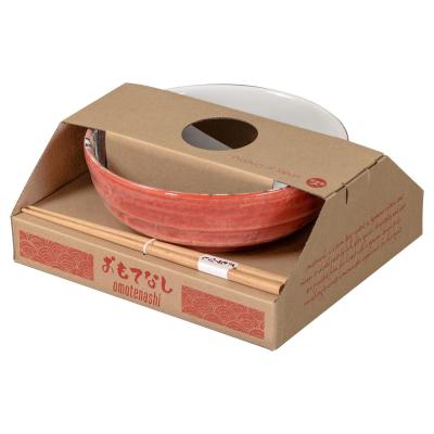 Omotenashi Etegami Kani Ramen Bowl 19cm with Chopstick | Gift Set