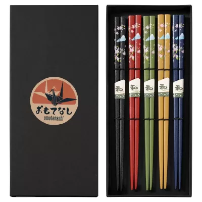 Omotenashi Fuji Sakura Chopsticks | Set of 5