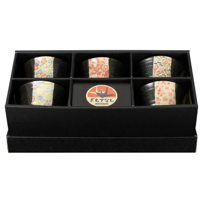 Omotenashi Hanayuzen Chazukedon Tea Bowl 12cm | Set of 5
