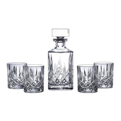 Royal Doulton Square Spirit Crystalline Decanter Set | Decanter & 4 Tumblers