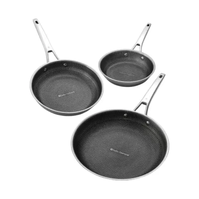 Swiss Diamond DLX Clad Nonstick Frypan Set | 3 Piece